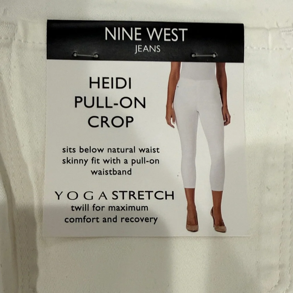 Nine West Heidi Pull-On Cropped Jeans—cream—12 - Picture 2 of 12